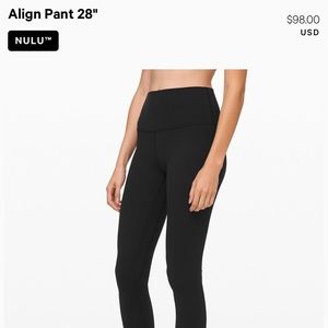 Lululemon Align Pant 28” *BLACK*